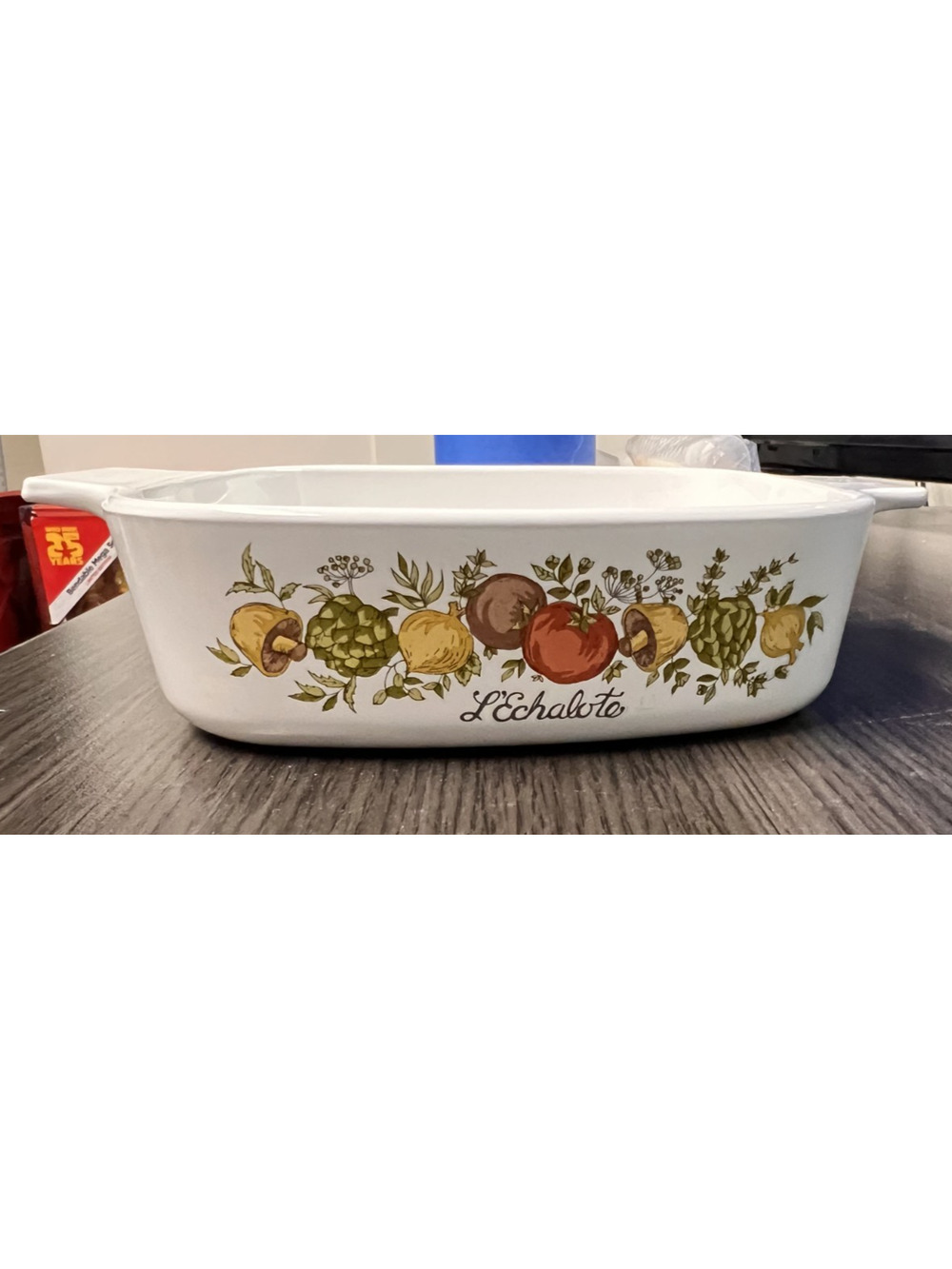Vintage Corning L'Enchalote Square 1 Quart A-1-B Casserole Pan